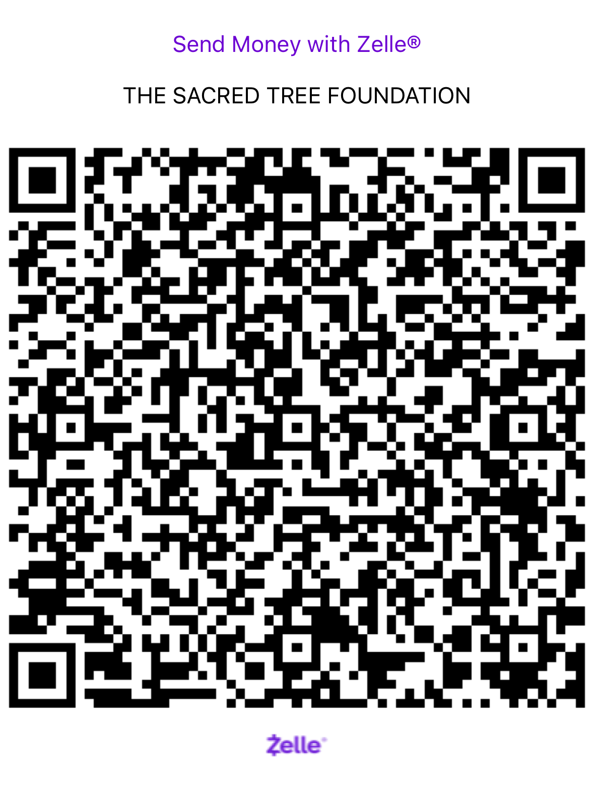 Zelle QR — The Sacred Tree Foundation